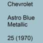 Preview: Chevrolet, Astro Blue Metallic, 25 (1970).